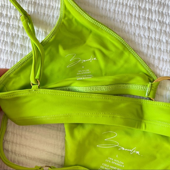 BambaSwim RINGLEADER top and bottoms – lime green - Picture 4 of 6
